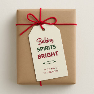 Ivory Baking Spirits Bright Christmas Gift Tag
