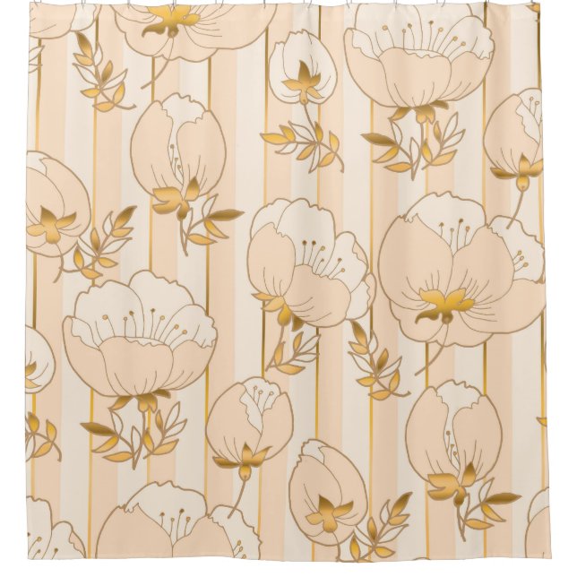 Ivory Beige: Luxury Floral Pattern. (Front)