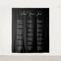 Ivory Black Alphabetical Wedding Seating Chart