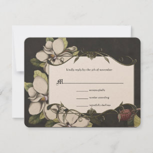 Ivory Black Cuivre Vert Magnolia Mariage RSVP