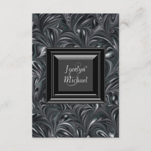 Ivory Black White Wedding RSVP