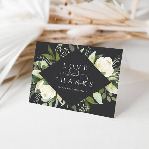 Ivory Bloom   Watercolor Floral Wedding Thank You Card