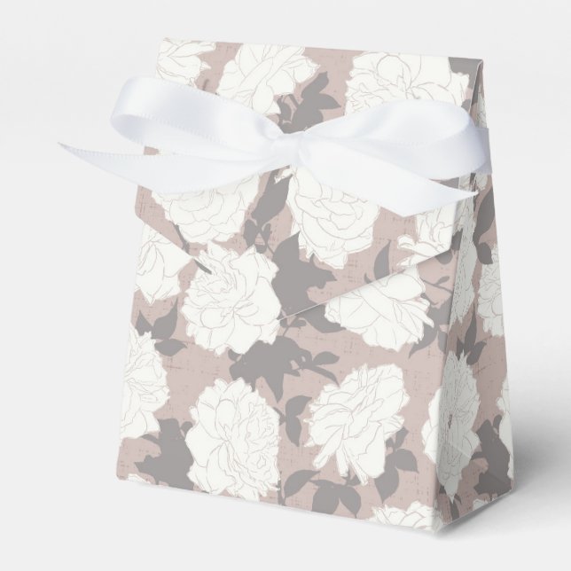 Ivory Blooms, Tropical Romance Favor Box (Front Side)