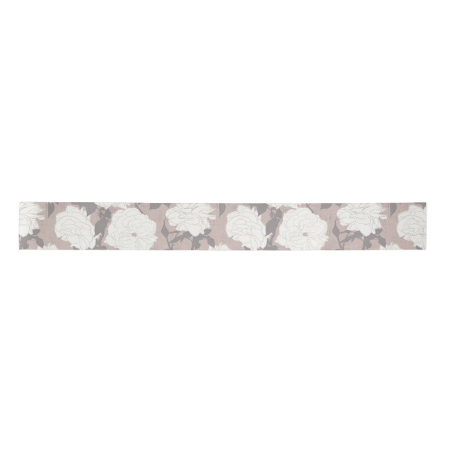 Ivory Blooms, Tropical Romance Ribbon Satin Ribbon (Front)