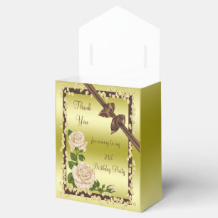 Ivory Blossom, Bows & Diamonds 21st Favor Box