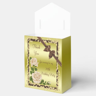 Ivory Blossom, Bows & Diamonds 70th Favor Box