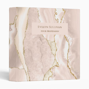 Ivory Blush Agate Binder