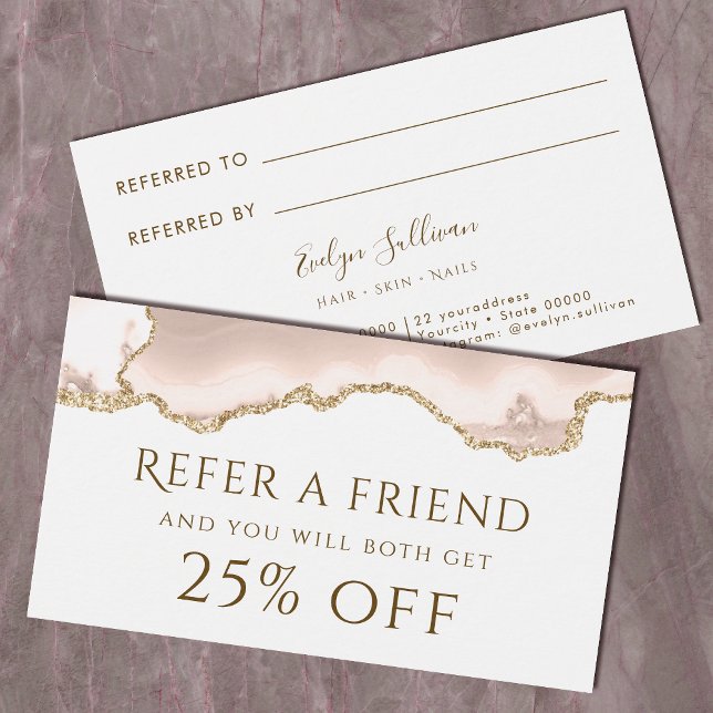 Ivory Blush Agate Referral Card (Creator Uploaded)