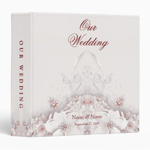 Ivory Blush Pink Floral Album Binder