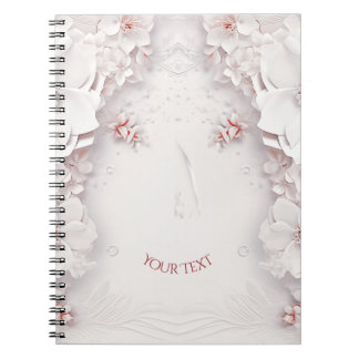 Ivory Blush Pink Floral Notebook