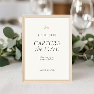 Ivory Capture the Love Wedding Table Top Card