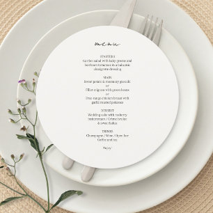 Ivory   Chic Custom Minimalist Wedding Menu