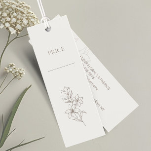 Ivory   Chic Minimal Floral Price Tags