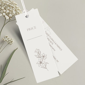Ivory | Chic Minimal Floral Price Tags