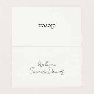 Ivory Chic Minimal Script Wedding Folded Card