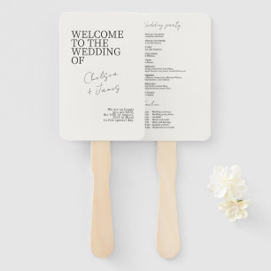 Ivory Chic Minimalist Wedding Hand Fan
