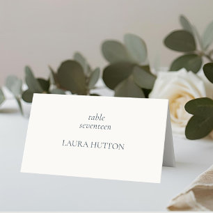 Ivory   Chic Monogram Wedding  Place Card
