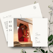 Ivory | Chic Wedding Photo Save the Date Postcard