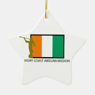 IVORY COAST ABIDJAN MISSION LDS CTR CERAMIC ORNAMENT