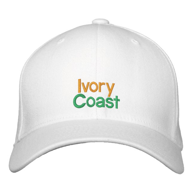 Ivory Coast  - Côte d'Ivoire Embroidered Hat (Front)
