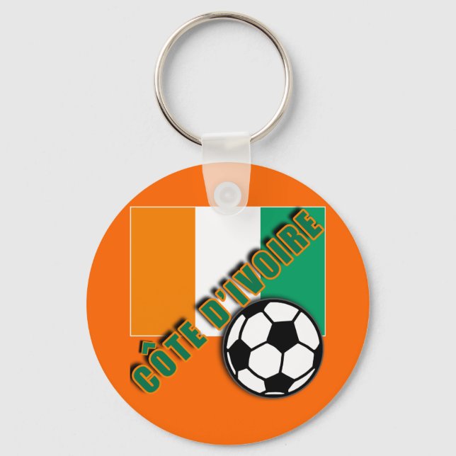 IVORY COAST COTE D'IVOIRE Soccer Fan Tshirts Keychain (Front)