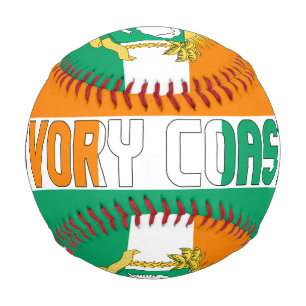Ivory Coast Flag and Coat of Arms Patriotic Baseball