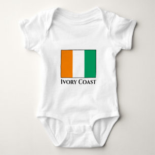 Ivory Coast Flag Baby Bodysuit