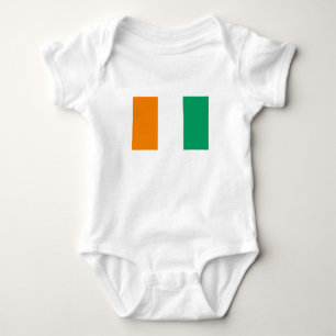 Ivory Coast Flag Baby Bodysuit