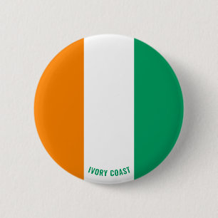Ivory Coast Flag Charming Patriotic 2 Inch Round Button