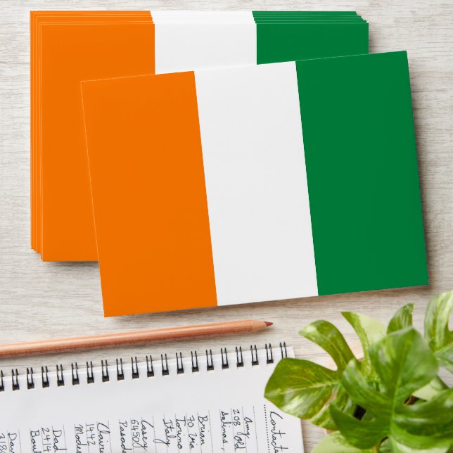 Ivory Coast flag Envelope (Stacked)
