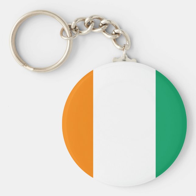 Ivory Coast Flag Keychain (Front)