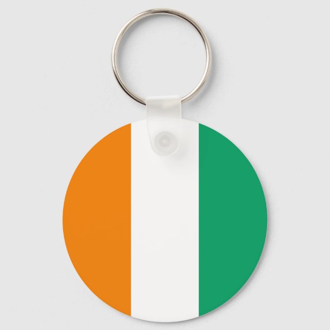 Ivory Coast Flag Keychain (Front)