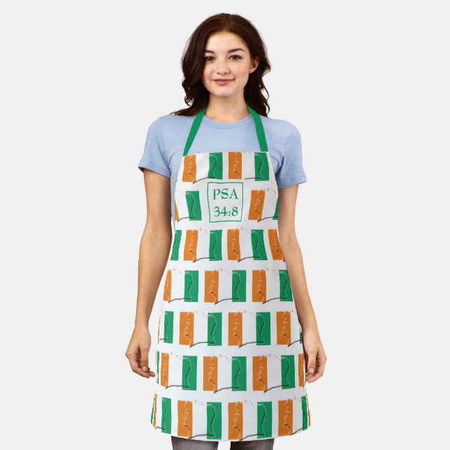 Ivory Coast Flag Monogram TASTE AND SEE Apron (Worn)