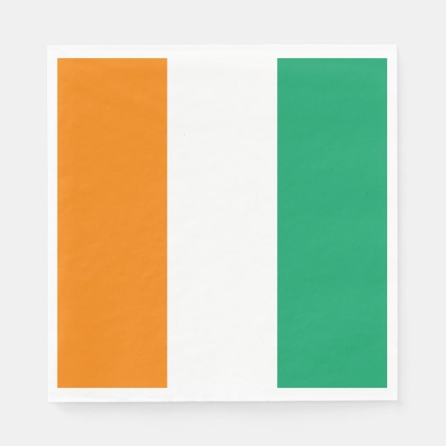 Ivory Coast Flag Napkin (Front)