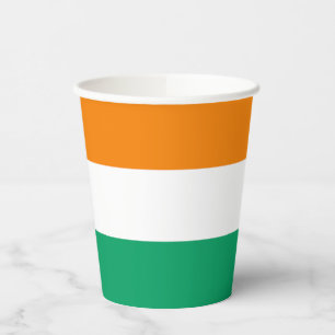 Ivory Coast Flag Paper Cups