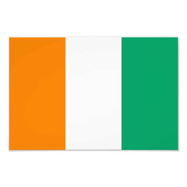 Ivory Coast Flag Photo Print (Front)