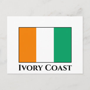 Ivory Coast Flag Postcard