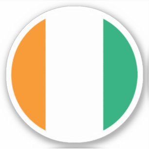 Ivory Coast Flag Round Sticker