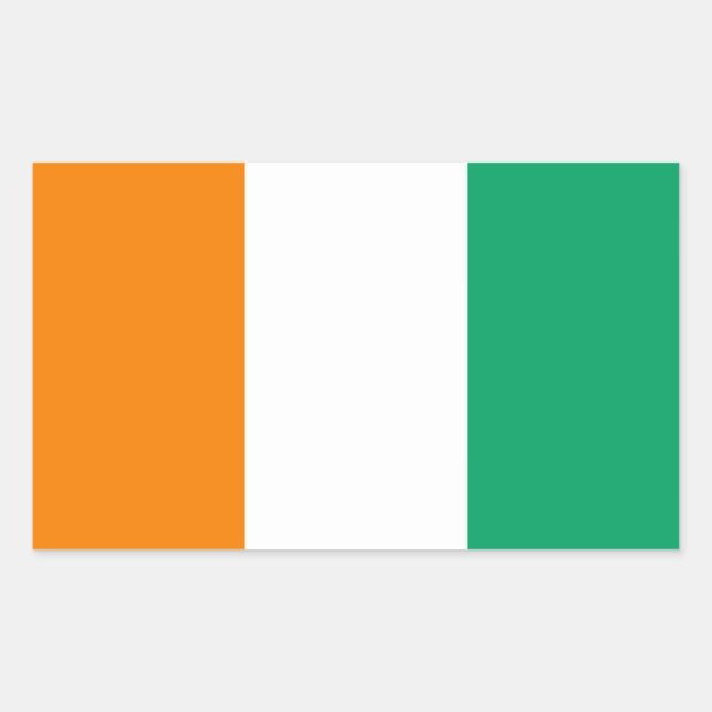 Ivory Coast Flag Sticker (Front)