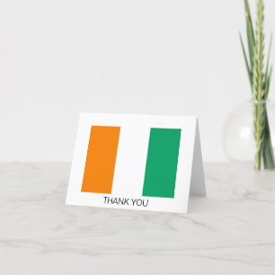 Ivory Coast Flag Thank You Card