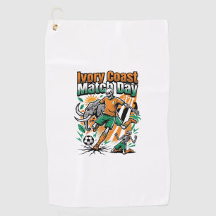 Ivory Coast Match Day Skeleton Striker Nations Cou Golf Towel