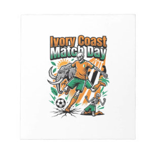 Ivory Coast Match Day Skeleton Striker Nations Cou Notepad