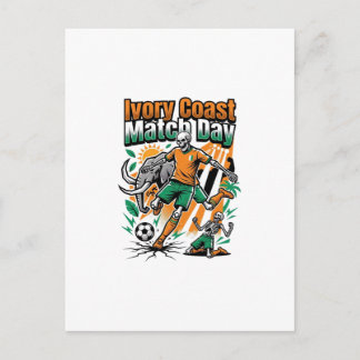 Ivory Coast Match Day Skeleton Striker Nations Cou Postcard