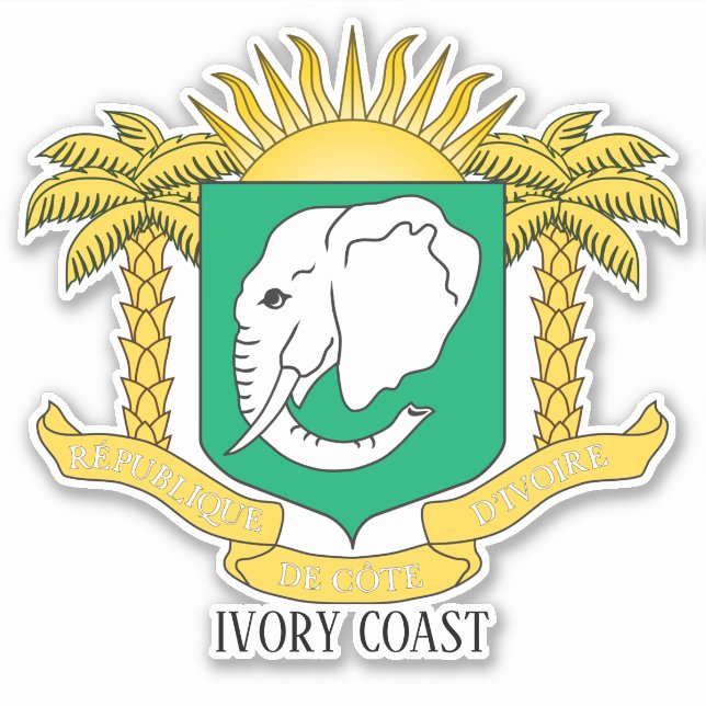 Ivory Coast National Coat Of Arms Patriotic (Front)