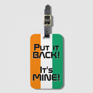 Ivory Coast National Flag Funny Patriotic Luggage Tag