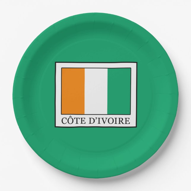 Ivory Coast Paper Plate (Front)