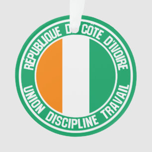 Ivory Coast Round Emblem Ornament