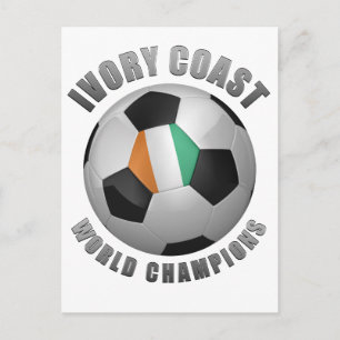 IVORY COAST SOCCER CHAMPIONS POSTCARD