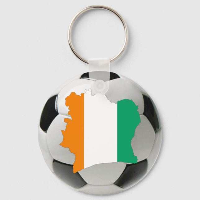 Ivory Coast soccer Keychain (Front)