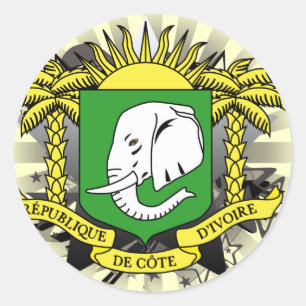 Ivory Coast Star Classic Round Sticker